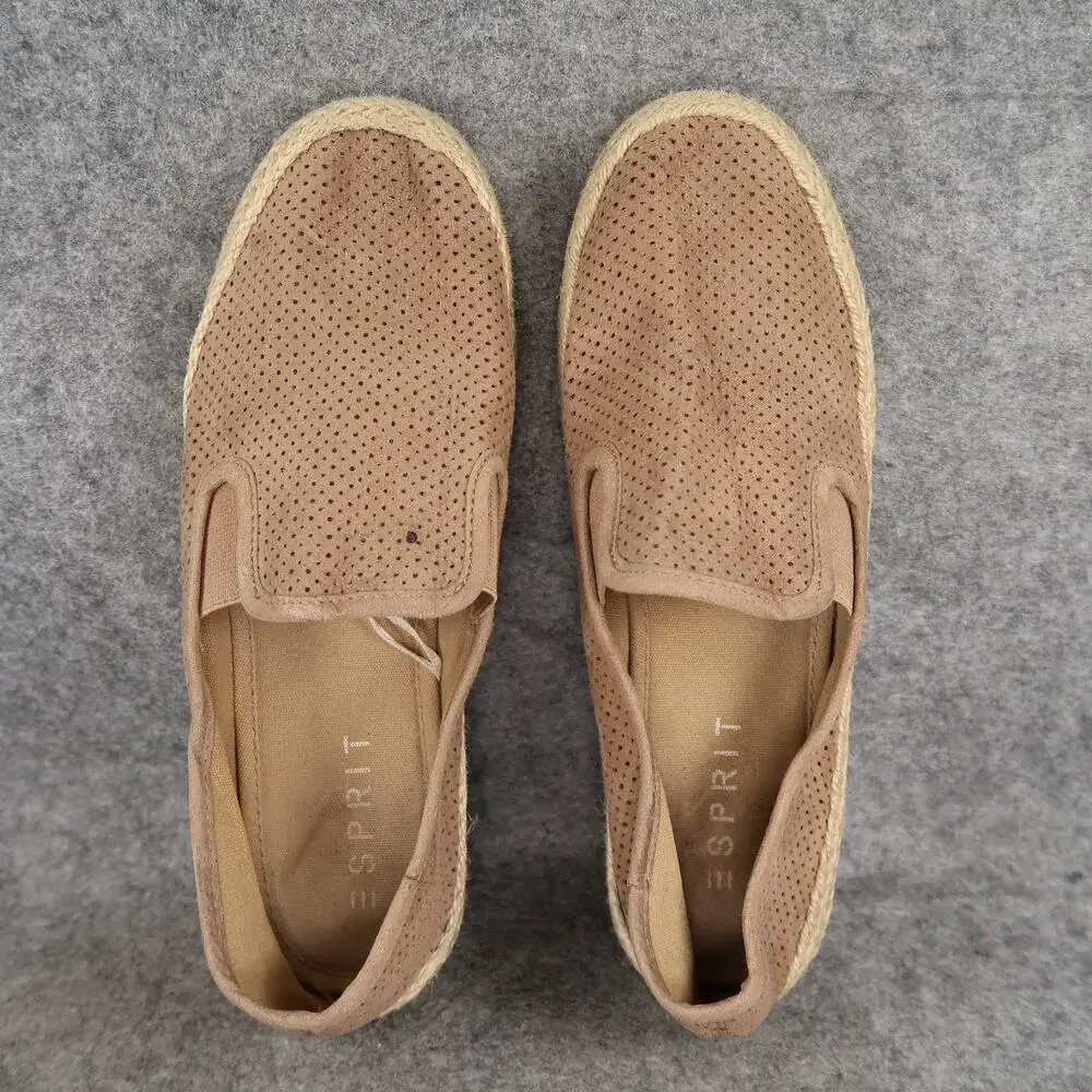 ESpirit Shoes Womens 8.5 Casual Espadrille Slip On Sneakers Perforated Lifestyle